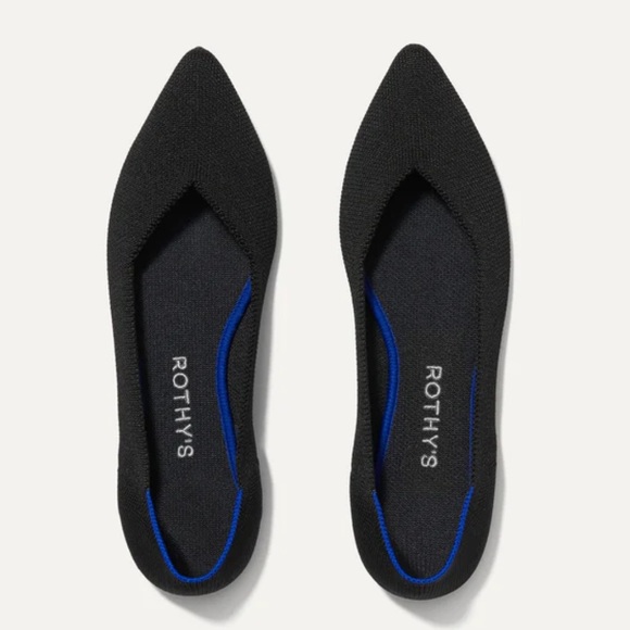 ROTHY’S the point flats black 7 - Picture 1 of 8